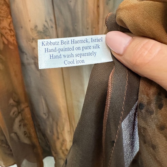 Elegant Sheer Women's Open Tank Top in Warm Tones 100% silk. Rare piece. - Picture 6 of 6